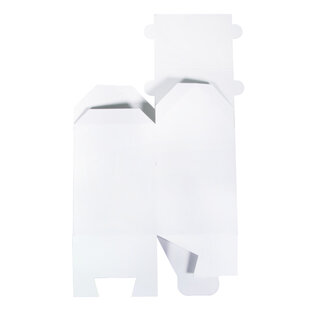 Vouwdoosje Huis Set 7,5x7,5x14cm Wit 12st