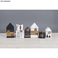 Rayher Vouwdoosje Huis Set 7,5x7,5x14cm Wit 12st