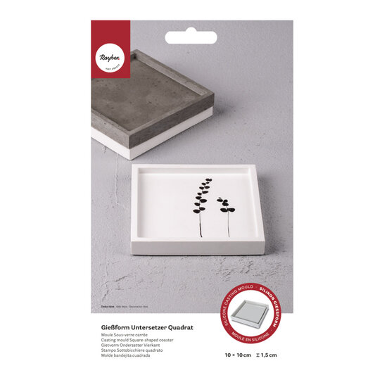 Rayher Silicone Gietmal Vierkant 10x10x1,5cm