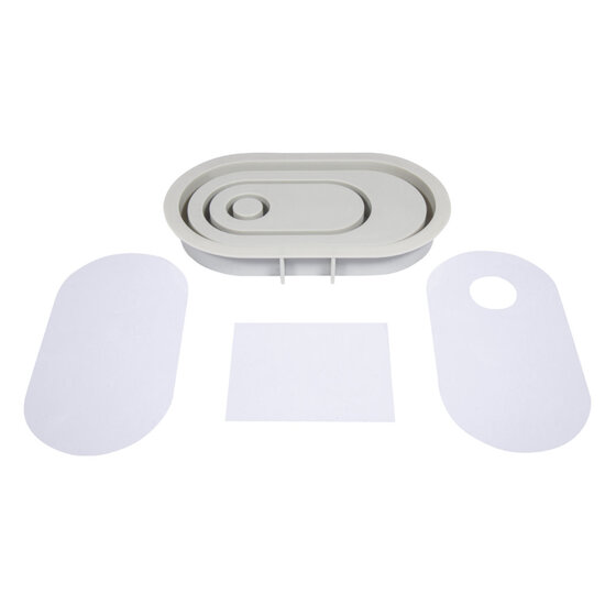 Rayher Silicone Gietmal Kaarsenstandaard Ovaal 18,5x10,3x2,5cm