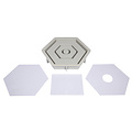 Rayher Silicone Gietmal Kaarsenstandaard Hexagon 16x14x2,5cm