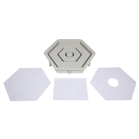 Rayher Silicone Gietmal Kaarsenstandaard Hexagon 16x14x2,5cm