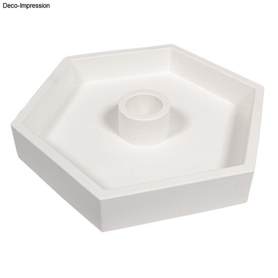 Rayher Silicone Gietmal Kaarsenstandaard Hexagon 16x14x2,5cm