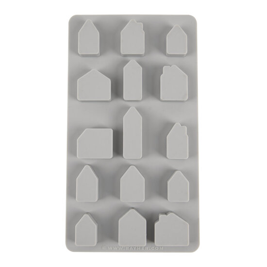 Rayher Silicone Gietmal Mini Lichthuisjes Diverse Maten 15st