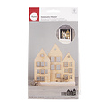 Rayher Houtmotief Huizen 15,1x18,8cm