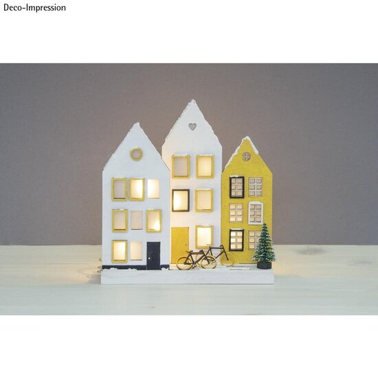 Rayher Houtmotief Huizen 15,1x18,8cm