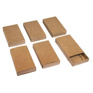 Luciferdoosjes XL 11x6,5x2cm Kraft 6st