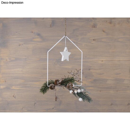 Rayher Metalen Huizen Wit 3st 13,5-18x19-27,5cm