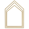 Rayher Metalen Huizen Goud 3st 13,5-18x19-27,5cm