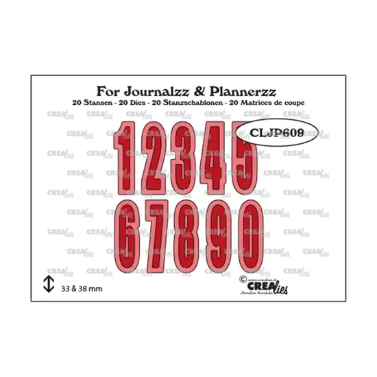 Crealies Crealies Stansmal Cijfers met Schaduw