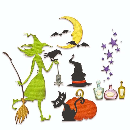 Tim Holtz Sizzix Tim Holtz Thinlits Die Set Vault Halloween Wicked 15Pcs
