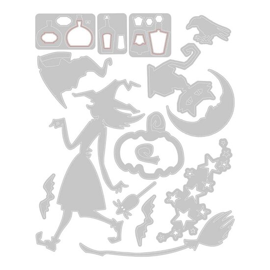 Tim Holtz Sizzix Tim Holtz Thinlits Die Set Vault Halloween Wicked 15Pcs