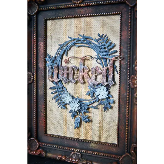 Tim Holtz Sizzix Tim Holtz Thinlits Die Holtz Vault Halloween Foliage Wreath 14Pcs