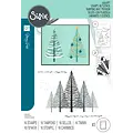 Sizzix Sizzix Clear Stamp & Stencil A5 Cosmopolitan Christmas Merry & Light 16pcs