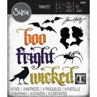 Sizzix Tim Holtz Thinlits Die Set Vault Halloween Gotchic Portraits 9Pcs