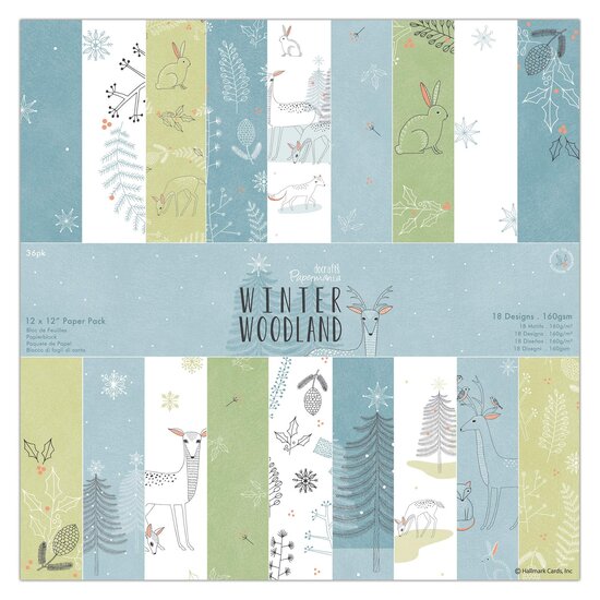 Papermania Papermania Paper Pack Winter Woodland 12x12