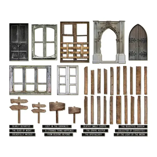 Tim Holtz Tim Holtz Idea-Ology Halloween Baseboards Plinthes 43pcs