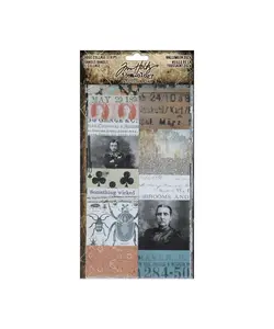 Tim Holtz Idea-Ology Halloween Large Collage Strips 24pcs