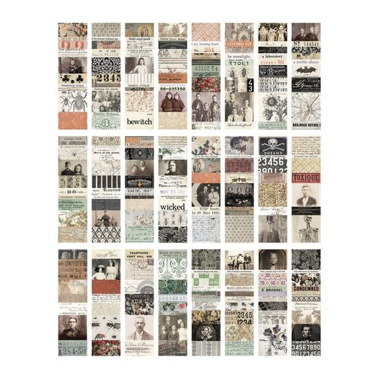 Tim Holtz Tim Holtz Idea-Ology Halloween Large Collage Strips 24pcs