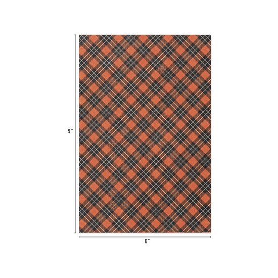 Tim Holtz Tim Holtz Idea-Ology Halloween Kraft-Stock Sparkle Plaid 20 Sheets 6x9 inch