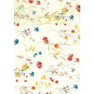 Vel Decopatch Papier Patroon Wilde Bloemen Geel/Rood/Blauw/Groen