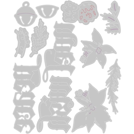 Tim Holtz Sizzix Thinlits Die Set Tim Holtz Vault Holiday Classic 12Pcs