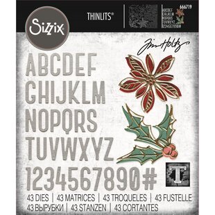 Sizzix Thinlits Die Set Tim Holtz Vault Seasonal Sketch 43Pcs