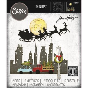 Sizzix Thinlits Die Set Tim Holtz Vault Christmas Magic 12Pcs