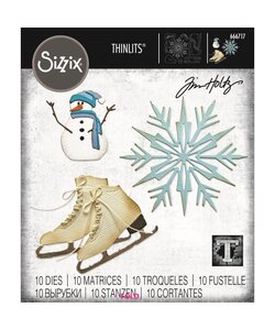 Sizzix Thinlits Die Set Tim Holtz Vault Winter Wishes 10Pcs
