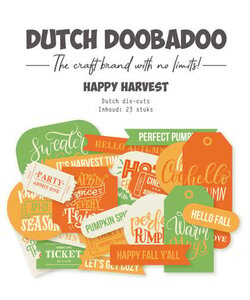 Dutch Doobadoo Happy Harvest Dutch Die-Cuts Texts 23pcs