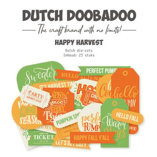 Dutch Doobadoo Happy Harvest Dutch Die-Cuts Texts 23pcs