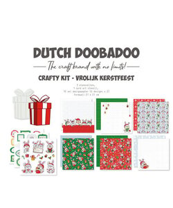 Dutch Doobadoo Vrolijk kerstfeest Crafty Kit