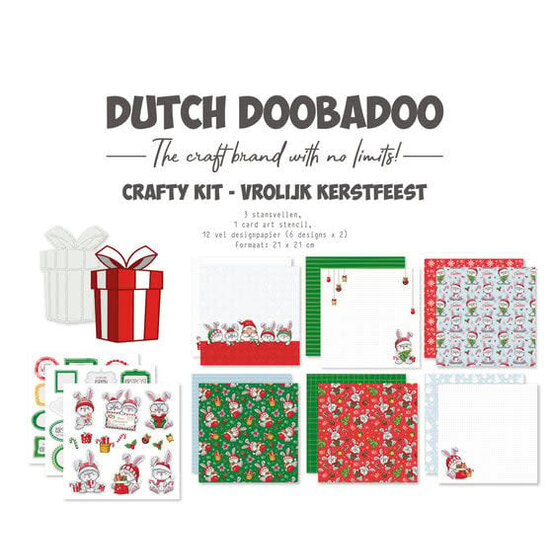 DDBD Dutch Doobadoo Vrolijk kerstfeest Crafty Kit