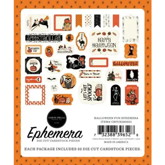 Carta Bella Carta Bella Ephemera Halloween Fun 33 pcs