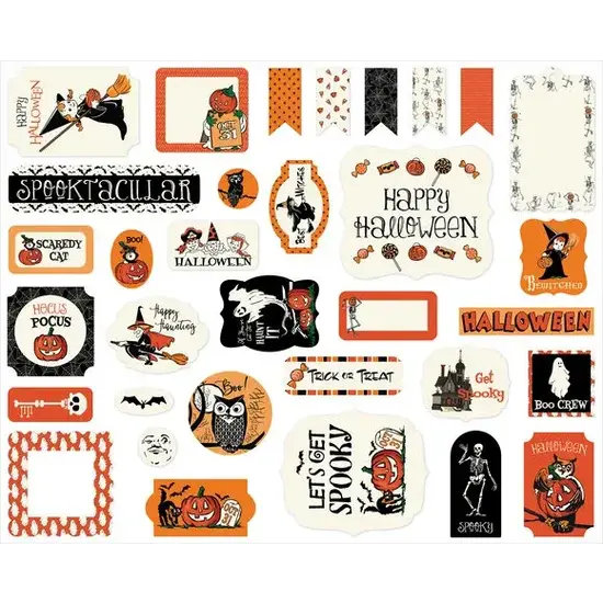 Carta Bella Carta Bella Ephemera Halloween Fun 33 pcs