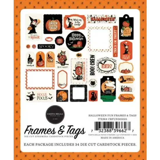 Carta Bella Carta Bella Frames & Tags Halloween Fun 33 pcs