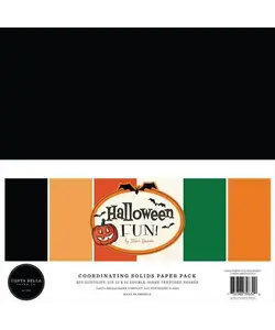 Carta Bella Paper Pad 12x12'' Coordinating Solids Halloween Fun