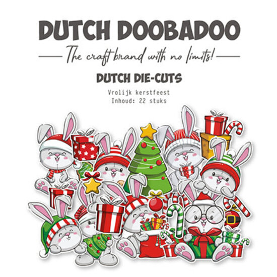 DDBD Dutch Doobadoo Vrolijk Kerstfeest Dutch Die-Cuts Texts 22pcs