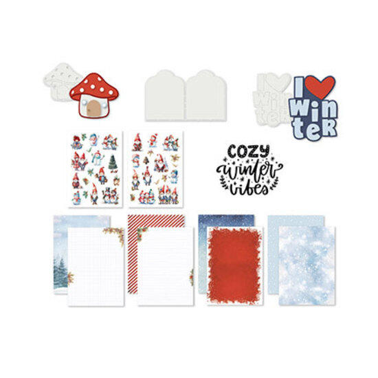 DDBD Dutch Doobadoo Cold Days A4  Knippen & Plakken Met Jaap