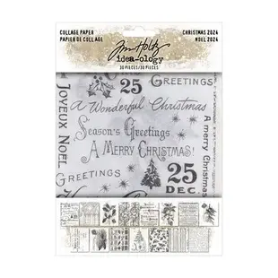 Tim Holtz Idea-Ology Collage Paper Christmas 2024 30pcs