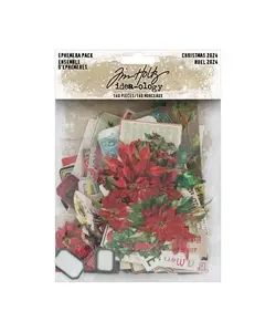 Tim Holtz Idea-Ology Ephemera Pack Christmas 2024 140pc