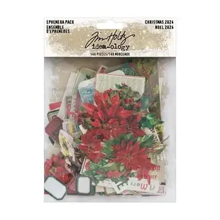 Tim Holtz Idea-Ology Ephemera Pack Christmas 2024 140pc