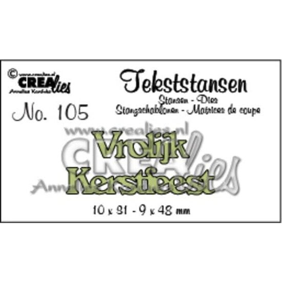 Crealies Crealies Tekst stans Vrolijk Kerstfeest
