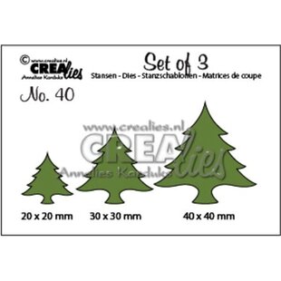 Crealies Stansmal Kerstbomen Dik