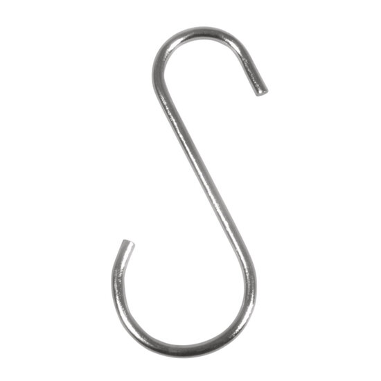 Rayher Metalen S-haken 2,6x6,1cm 4st, zilver