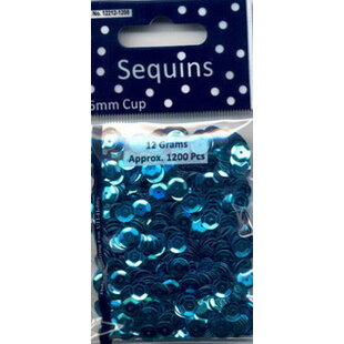 Pailletten Cup 6mm 12gr Turquoise