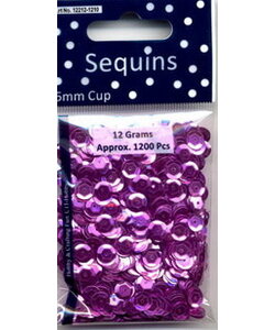 Pailletten Cup 6mm 12gr Fuchsia
