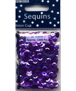 Pailletten Cup 6mm 12gr Paars