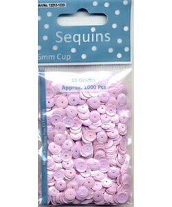 Pailletten Cup 6mm 10gr Baby Roze