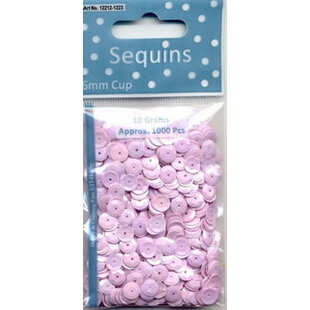 Pailletten Cup 6mm 10gr Baby Roze
